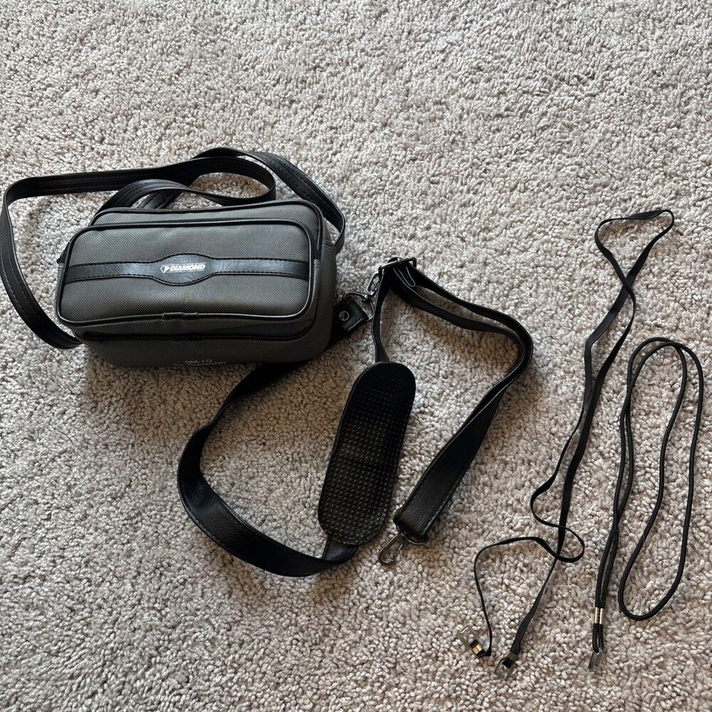 Vintage Retro Diamond Camera Carrying Case Bag & 4 Straps Variety Attachments